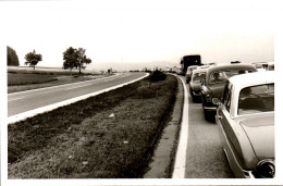 Photographie Photo Vintage Snapshot Amateur Automobile Voiture Auto Autoroute  - Automobile