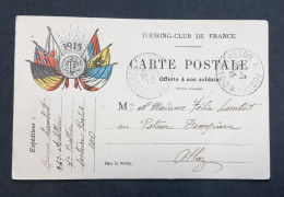 Carte De Franchise Militaire Publicité TOURING CLUB DE FRANCE Trésor Et Postes 100 Du 18-7-15 > Patoux Dompierre - Oorlog 1914-18