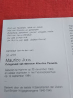 Doodsprentje Maurice Joos / Hamme 20/12/1909 - 12/9/1994 ( Albertine Pauwels ) - Godsdienst & Esoterisme