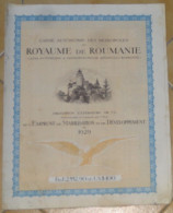 ACTION /ROYAUME DE ROUMANIE - EMPRUNT 1929 7% OR ............ Caisse-41 - Sonstige & Ohne Zuordnung