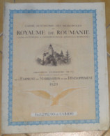 ACTION /ROYAUME DE ROUMANIE - EMPRUNT 1929 7% OR ............ Caisse-41 - Altri & Non Classificati