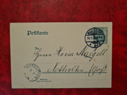 CARTE ENTIER GANZACHE MAGDEBURG POUR NOTHALTEN 1905 - Autres & Non Classés