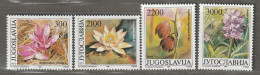 YOUGOSLAVIE- N°2216/9 ** (1989) Fleurs - Unused Stamps