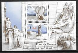 France 2017 Bloc Feuillet F5136 Neuf Bataille De Vimy à La Faciale + 15% - Mint/Hinged