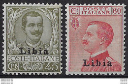 1917-18 Libia VE III 2v. Bc. MNH Sassone N. 18/19 - Other & Unclassified