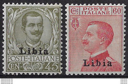 1917-18 Libia VE III 2v. Bc. MNH Sassone N. 18/19 - Altri & Non Classificati