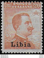 1918 Libia VE III 20c. Arancio MNH Sassone N. 20 - Other & Unclassified