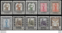 1924-29 Libia Pittorica 10v. Bc. MNH Sassone N. 44/53 - Other & Unclassified