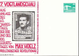 DDR PP 18, Ungebraucht, Max Hoelz, 7. Vogtlandschau, Auerbach 1989 - Postales Privados - Nuevos