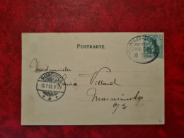 CARTE ABTEI MURBACH GUEWILLER RIMMLISHOF CACHET FERROVIERE BOLLWEILER LAUTENBACH 1902 POUR MASMUNSTER MASEVAUX - Storia Postale