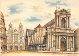 ILLUSTRATEUR - DUMARAIS - BARRE DAYEZ 2081 F - DIJON - LA BOURSE DE COMMERCE ET L'EGLISE SAINT MICHEL - Andere & Zonder Classificatie