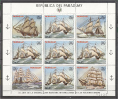 Paraguay 1986, Ships, Sheetlet - Schiffe