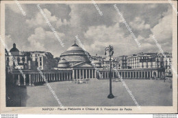 At167 Cartolina Napoli Citta' Piazza Plebiscito E Chiesa Di S.francesco - Napoli (Neapel)