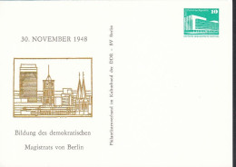 DDR PP 18, Ungebraucht, 40 Jahre Demokratischer Magistrat Berlin, 1988 - Privé Postkaarten - Ongebruikt