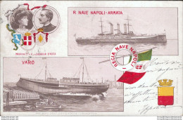 Ar619 Cartolina Un Saluto Da Castellammare Di Stabia R.nave Napoli - Napoli (Naples)