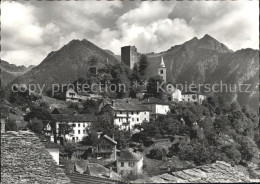 11837197 Sta Maria Calanca Burgruine Kirche Teilansicht Sta Maria Calanca - Sonstige & Ohne Zuordnung