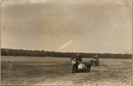 CP Carte Photo D'époque Photographie Vintage Moto Motocyclette Side-car  - Andere & Zonder Classificatie