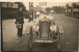 CP Carte Photo D'époque Photographie Vintage Automobile Voiture Course Pompe  - Automobile