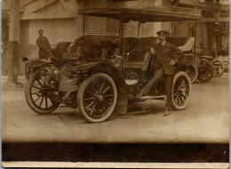 CP Carte Photo D'époque Photographie Vintage Automobile Voiture Course Pompe  - Auto's