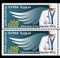 Syrien, Syrie, Syria 2021  New Issued International Nursing Day, Pair MNH** - Siria