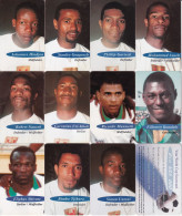 SERIE COMPLETA DE 12 TARJETAS DE FUTBOLISTAS DE LA SELECCIÓN DE NAMIBIA (FUTBOL-FOOTBALL) - Namibie