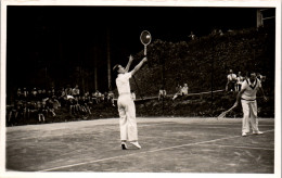 CP Carte Photo D'époque Photographie Vintage Tennis Villars / Ollon Suisse Court - Deportes