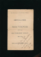Feuiller 2 Poèmes Avec Signature  Jean La Faye Pour Leon De Roussoulières Souvenir De La Guerre 1914 - 1914-18