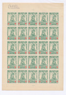 BELGIUM RED CROSS MERODE COB 126 GENUINE AUTHENTIQUE SHEET MNH LITTLE FAULTS ON THE GUM - 1914-1915 Croce Rossa