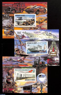 Djibouti 1982 Traffic 3 S/s Imperforated, Mint NH, Transport - Automobiles - Concorde - Aircraft & Aviation - Railways.. - Cars