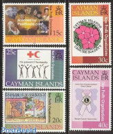 Cayman Islands 2001 Non-profit Organisations 5v, Mint NH, Health - Nature - Various - Red Cross - Cats - Dogs - Flower.. - Croix-Rouge