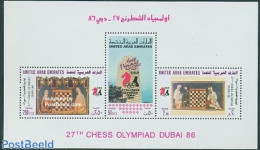 United Arab Emirates 1986 Chess Olympiade S/s, Mint NH, Sport - Chess - Echecs