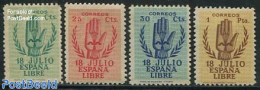 Spain 1938 National Freedom 4v, Unused (hinged) - Ongebruikt