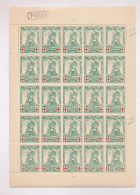 BELGIUM RED CROSS MERODE COB 126 GENUINE AUTHENTIQUE SHEET MNH LITTLE FAULTS ON THE GUM - 1914-1915 Red Cross