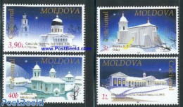 Moldova 2001 Christmas 4v, Mint NH, Religion - Christmas - Churches, Temples, Mosques, Synagogues - Christmas