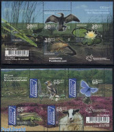 Netherlands 2005 100 Years Natuurmonumenten 2x4v M/s, Mint NH, Nature - Animals (others & Mixed) - Birds - Butterflies.. - Nuevos