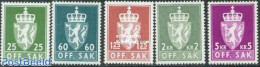 Norway 1975 On Service 5v, Mint NH, History - Coat Of Arms - Other & Unclassified