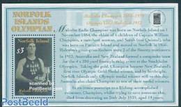Norfolk Island 2000 Olymphilex S/s, Mint NH, Sport - Olympic Games - Swimming - Philately - Natation