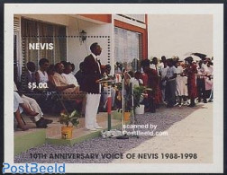 Nevis 1998 Voice Of Nevis S/s, Mint NH, Performance Art - Radio And Television - Telekom