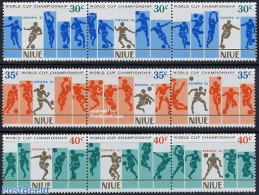 Niue 1981 World Cup Football 3x3v [::], Mint NH, Sport - Football - Niue