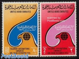 United Arab Emirates 1976 Falconry Congress 2v, Mint NH, Nature - Birds - Birds Of Prey - Altri & Non Classificati