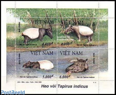 Vietnam 1995 Tapir 4v M/s, Mint NH, Nature - Animals (others & Mixed) - Other & Unclassified