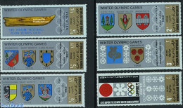 Yemen, Arab Republic 1968 Olympic Winter Games, Arms 6v, Mint NH, History - Sport - Coat Of Arms - Olympic Winter Games - Sonstige & Ohne Zuordnung