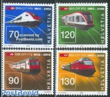 Switzerland 2002 Railways 4v, Mint NH, Transport - Railways - Neufs