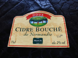 E-88 , Etiquette, Cidre Bouchée De Normandie Doux - Andere & Zonder Classificatie