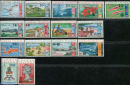 Cayman Islands 1969 Decimal System 15v, Mint NH, History - Transport - Various - Coat Of Arms - Automobiles - Maps - Voitures