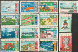 Cayman Islands 1970 Definitives 15v, Mint NH, History - Nature - Transport - Various - Coat Of Arms - Fish - Automobil.. - Fische