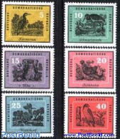 Germany, DDR 1959 Birds 6v, Mint NH, Nature - Birds - Birds Of Prey - Owls - Neufs