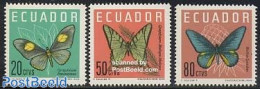 Ecuador 1964 Butterflies 3v, Mint NH, Nature - Butterflies - Ecuador