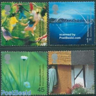 Great Britain 2000 Millennium, Environment 4v, Mint NH, Nature - Environment - Flowers & Plants - Art - Bridges And Tu.. - Andere & Zonder Classificatie