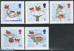 Great Britain 2001 Christmas 5v, Mint NH, Nature - Religion - Birds - Christmas - Unused Stamps